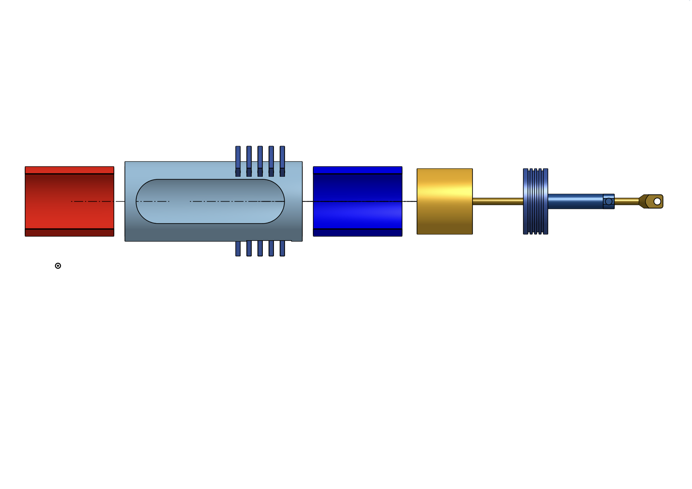 Insert colored liners into the cylinder
